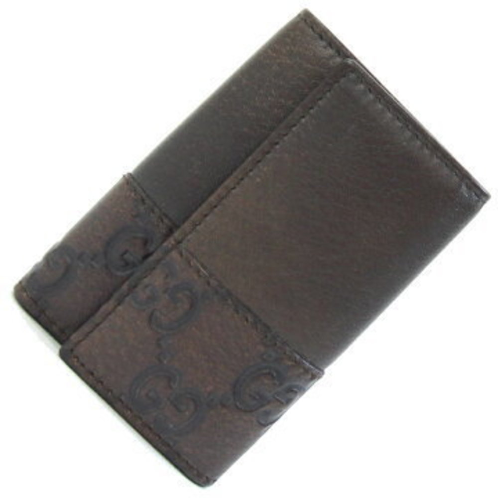 Gucci Case Guccissima Black Leather Keys